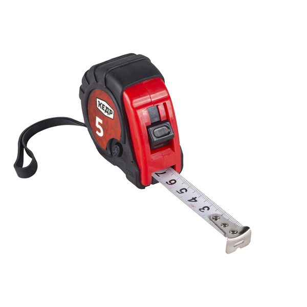 Рулетка 5м/19мм с фиксатором обрезин. корпус Кедр 016-0519