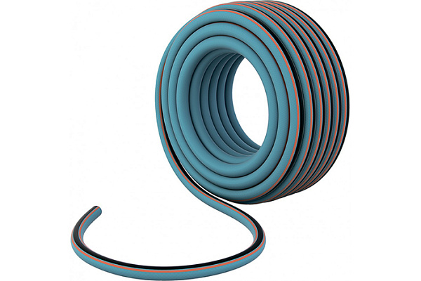 Шланг поливочный 1/2 25м армированный СИНИЙ с черно-оранжевой полосой "Palisad Lux" Aquapro (67601)