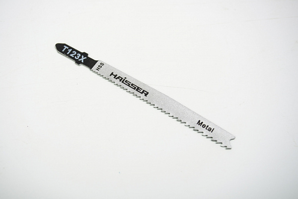 Пилка для лобзика HAISSER T123 Х (тонкие  листовые металлы и алюминий)