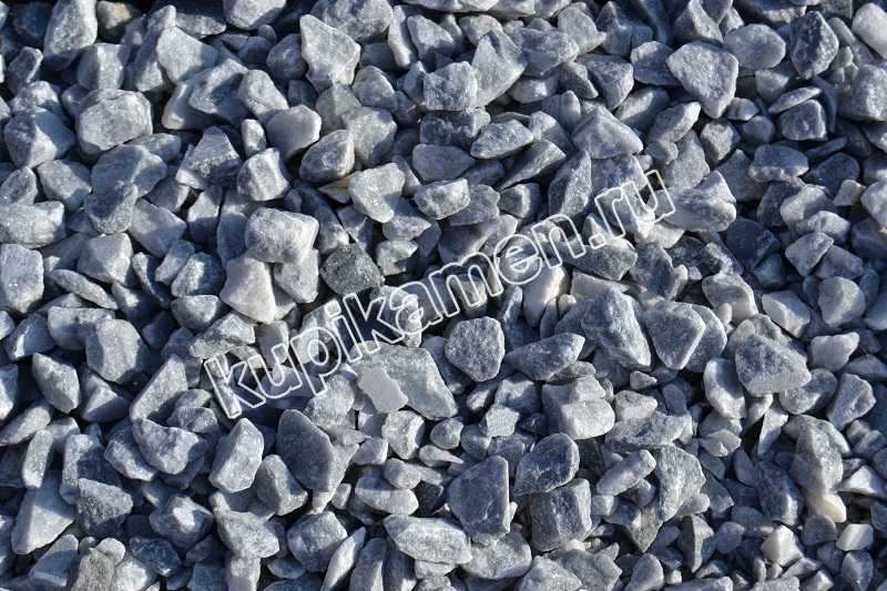 Декоративная крошка мраморная серо-голубая 10-20мм (25кг)