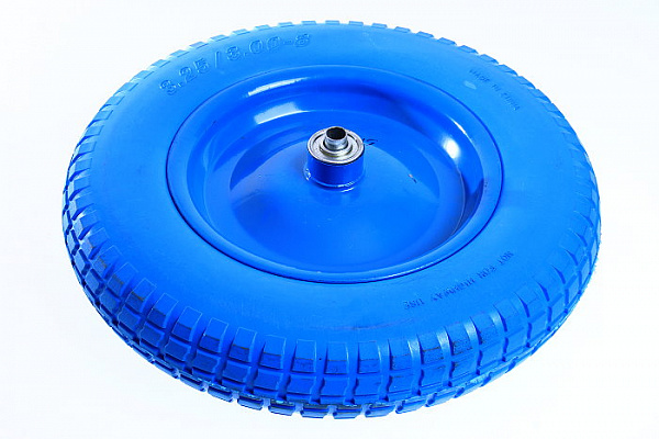 Колесо бескамерное d16/12мм PU 3.25/3.00 х 80 для строительных тачек