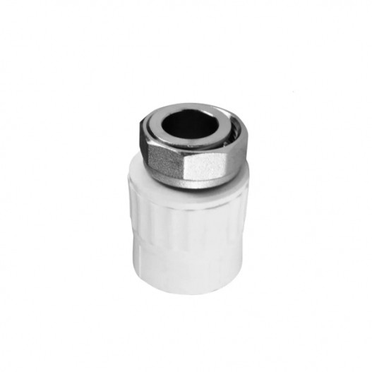 Муфта PPR с накидной гайкой 25x1/2'' белая 10139225 (американка)