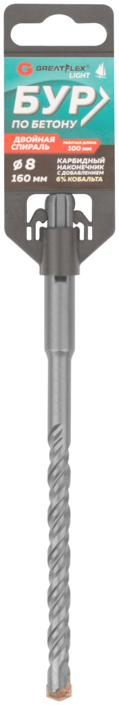 Бур SDS Plus 8х160х100 по бетону GreatFlex Light 56-8160